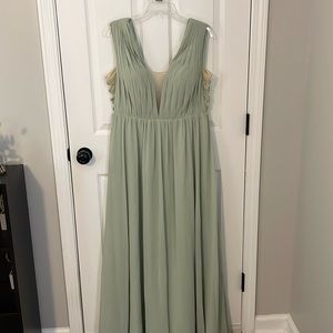 Azazie Blaine Dusty Sage Dress